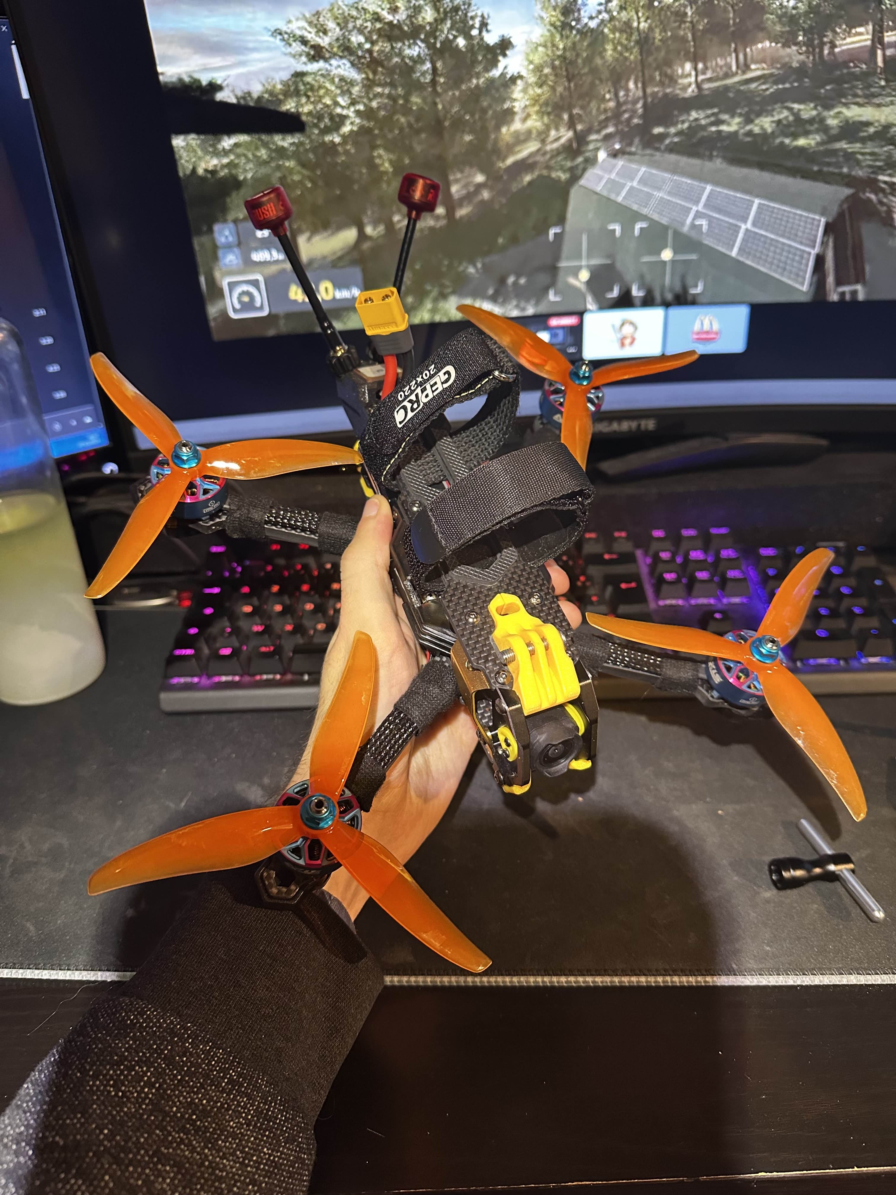 Vue de dessus du drone Stratos